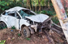 Karkala: Car rams into electric pole after losing control; three injured